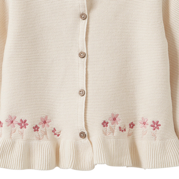 Babyvestje met bloemenborduursel