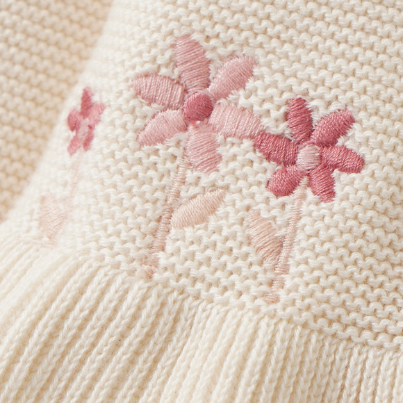 Babyvestje met bloemenborduursel