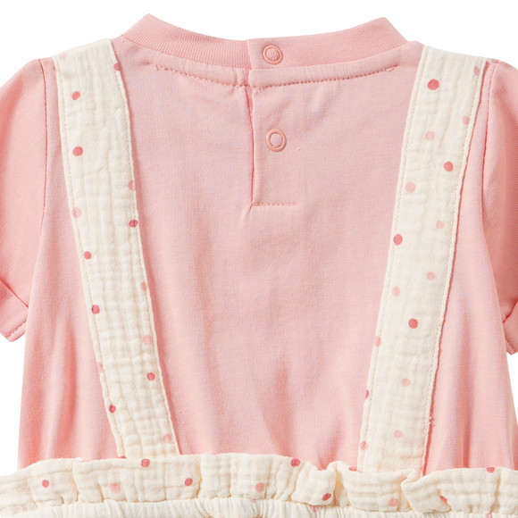 Baby Musselin-Kleid mit Punkte-Print