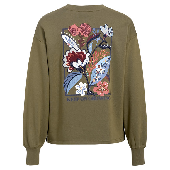 Damen Umstands-Sweatshirt mit floralem Motiv