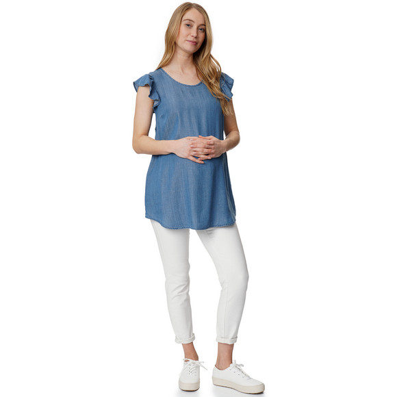 Damen Umstands-Bluse mit Flügelärmeln