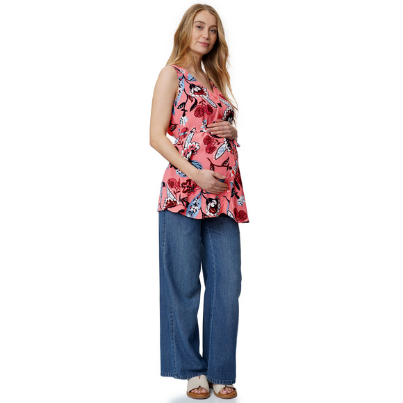 Damen Umstands-Bluse mit Bindeband