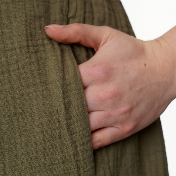 Damen Umstands-Jumpsuit aus Musselin