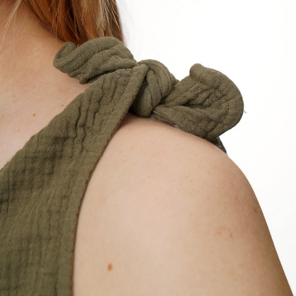 Damen Umstands-Jumpsuit aus Musselin