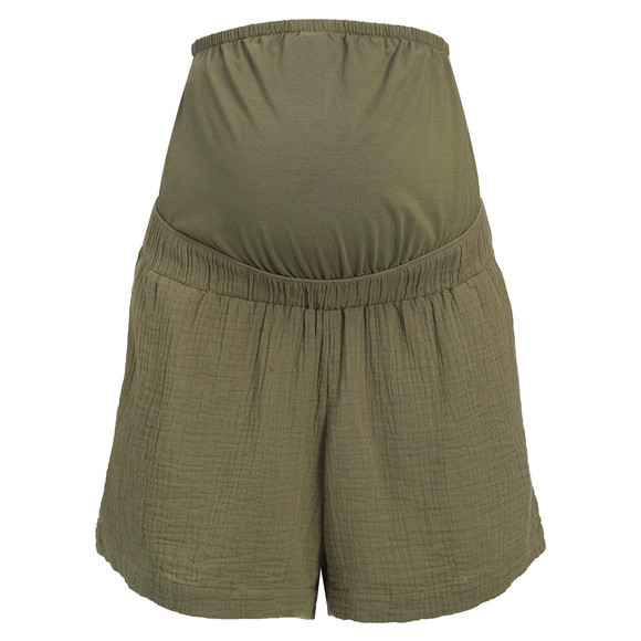 Damen Umstands-Shorts aus Musselin