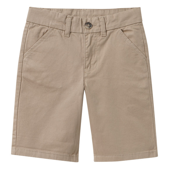 Jungen Bermuda-Shorts in Unifarben beige