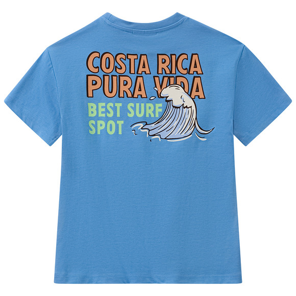 Jungen T-Shirt mit Rücken-Print hellblau