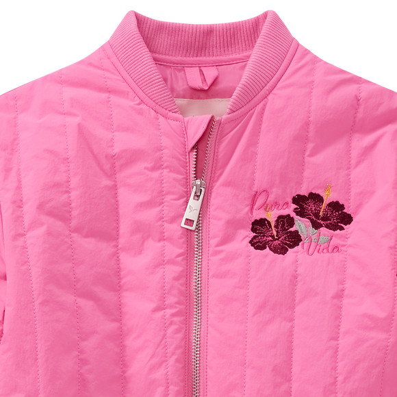 Mädchen Steppjacke mit Stickerei