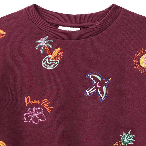 Mädchen Sweatshirt mit Allover-Stickerei