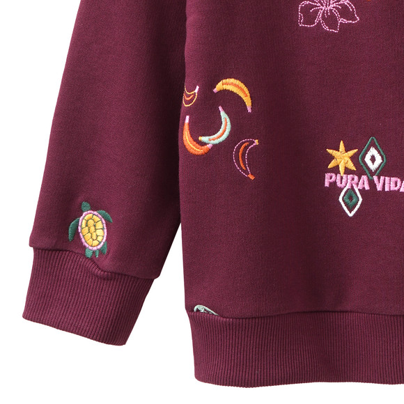 Mädchen Sweatshirt mit Allover-Stickerei