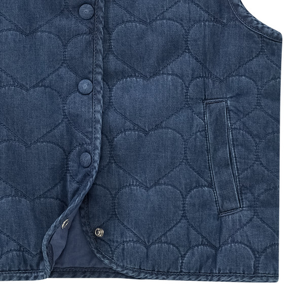 Mädchen Weste in Denim-Optik