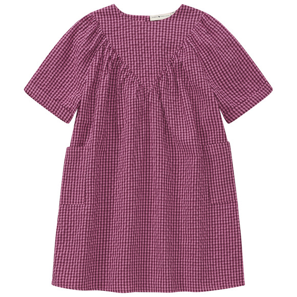 Mädchen Seersucker-Kleid mit Karo-Muster