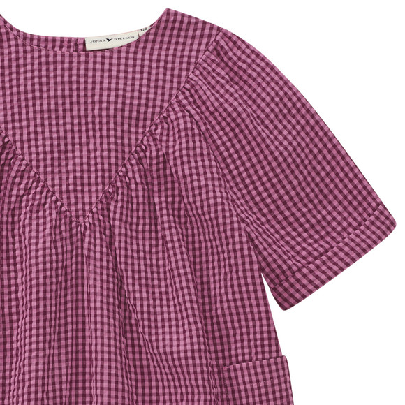 Mädchen Seersucker-Kleid mit Karo-Muster