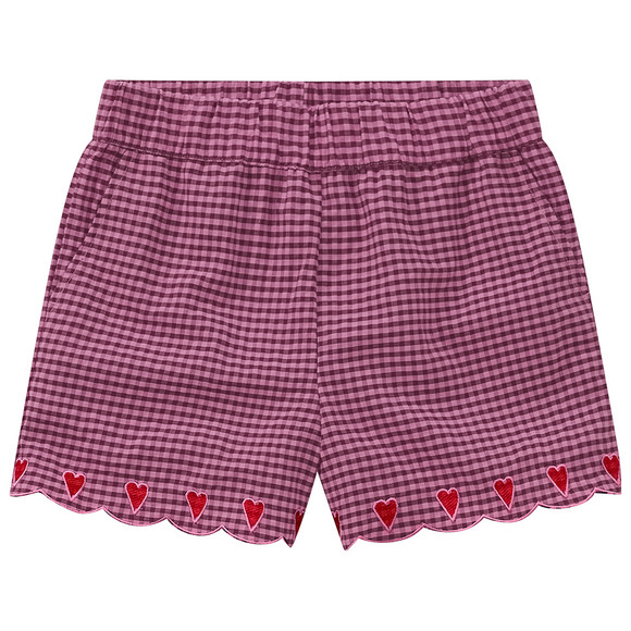 Mädchen Seersucker-Shorts mit Stickerei