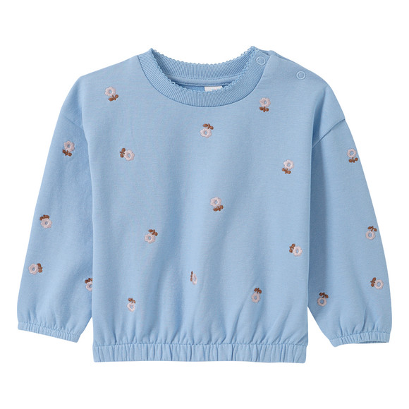 Baby Sweatshirt mit Blumen-Stickerei