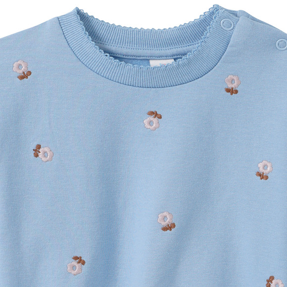 Baby Sweatshirt mit Blumen-Stickerei