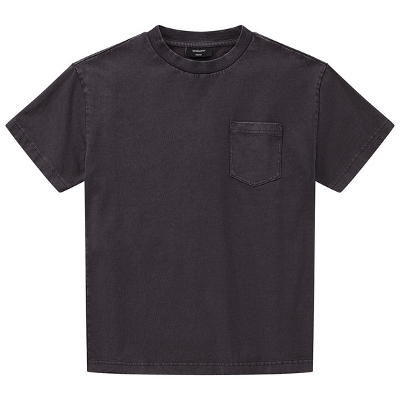 Jungen T-Shirt mit Brusttasche dunkelgrau