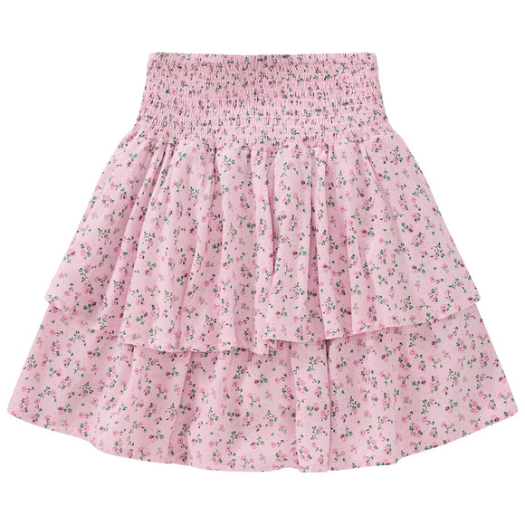 Mädchen Rock mit Blumen rosa