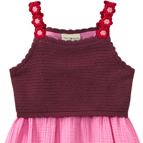 Mädchen Musselin-Kleid mit Stricktop