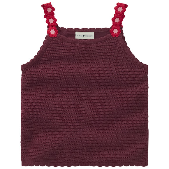 Mädchen Stricktop mit Blumen-Details