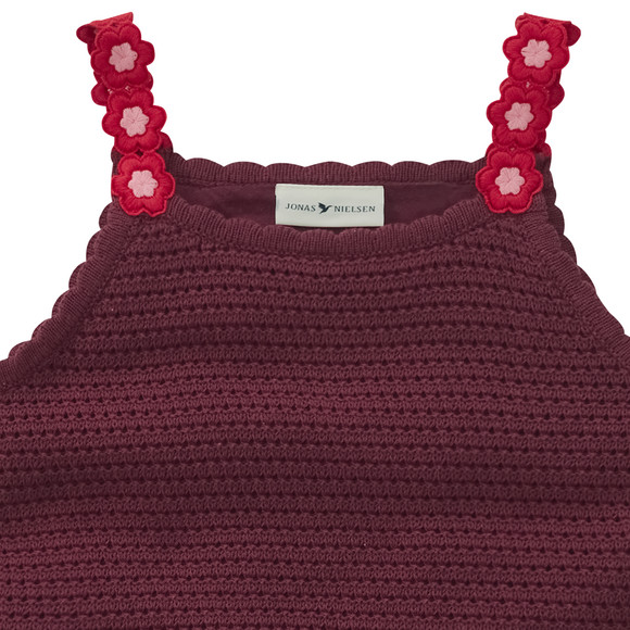 Mädchen Stricktop mit Blumen-Details
