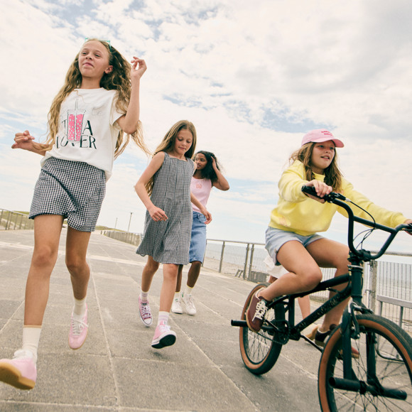 Mädchen Kleid mit Vichy-Karo