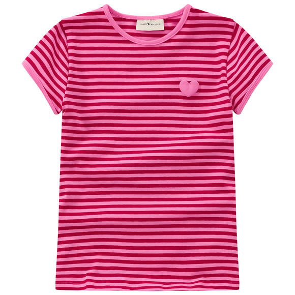 Mädchen T-Shirt mit Herz-Print pink / rot