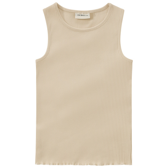 Mädchen Top mit Rippstruktur cremeweiss