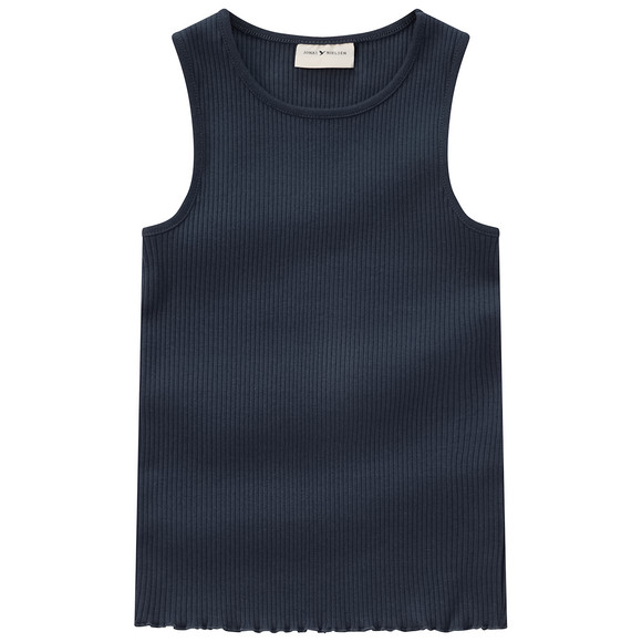 Mädchen Top mit Rippstruktur dunkelblau