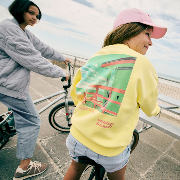 Meisjessweatshirt met fotoprint