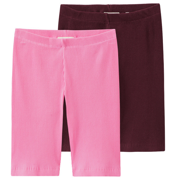 2 effen, korte leggings voor meisjes