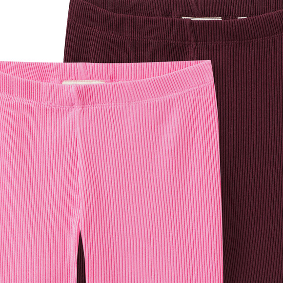 2 effen, korte leggings voor meisjes