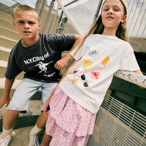 Mädchen T-Shirt mit Sommer-Motiven