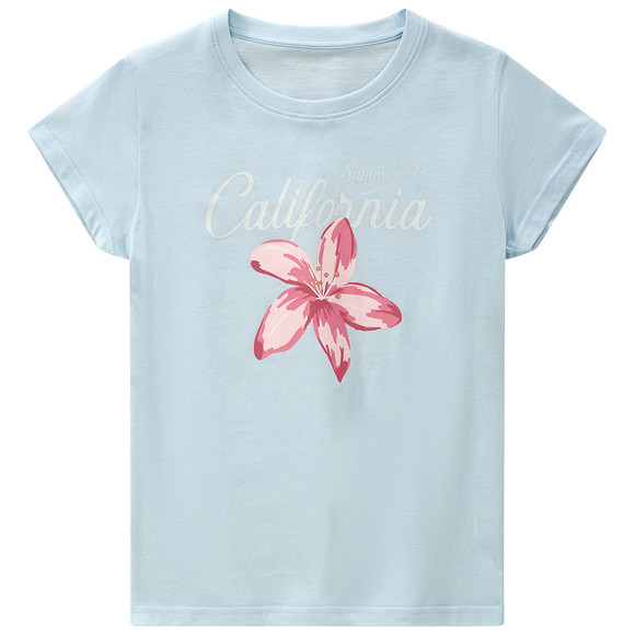 Mädchen T-Shirt mit Blumen-Print