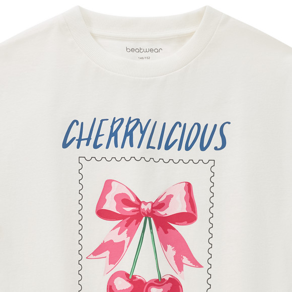 Mädchen T-Shirt mit Kirsch-Print
