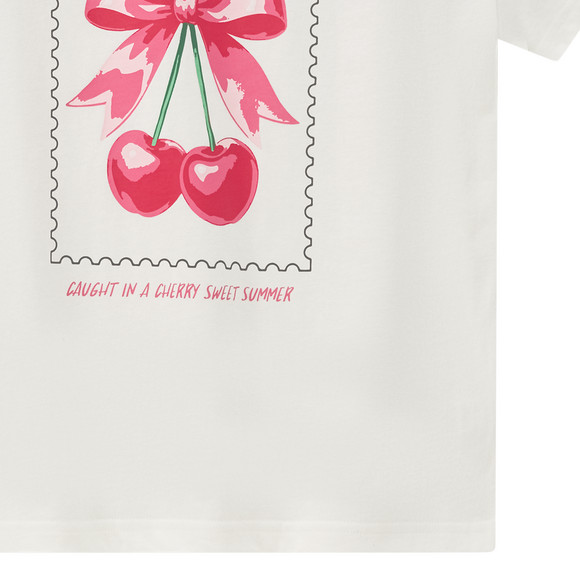 Mädchen T-Shirt mit Kirsch-Print