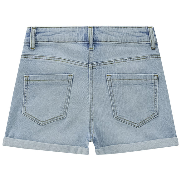 Meisjesjeansshorts met omslag