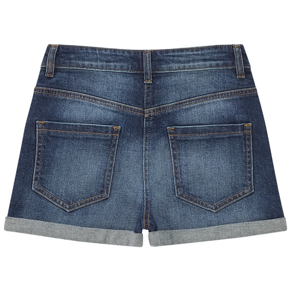 Meisjesjeansshorts met omslag