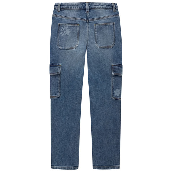 Mädchen Loose-Jeans im Cargo-Style
