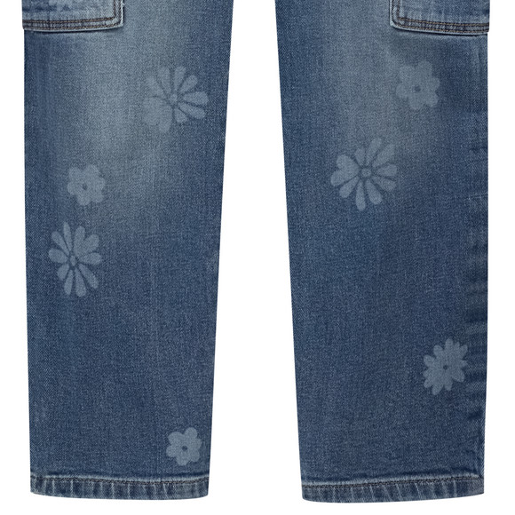 Mädchen Loose-Jeans im Cargo-Style