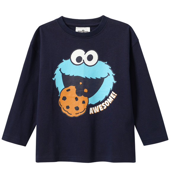 Sesamstraße Langarmshirt mit Print dunkelblau