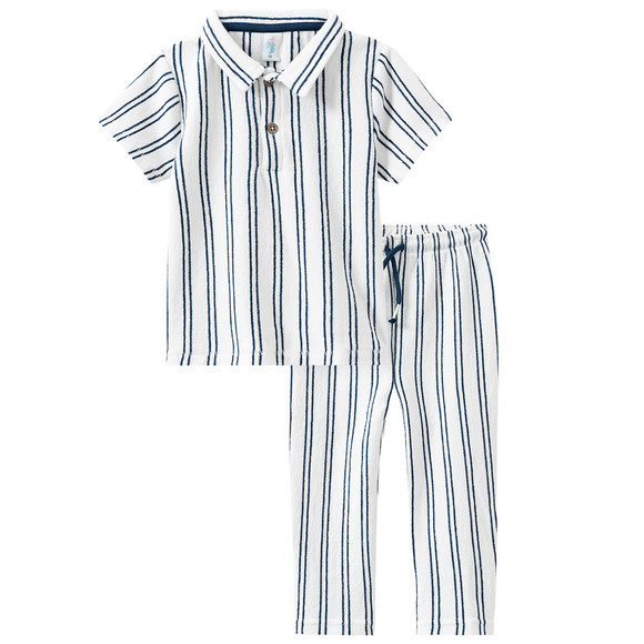 Baby Hose und Poloshirt im Set weiss