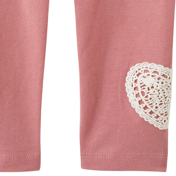 Baby Leggings mit Häkelspitze