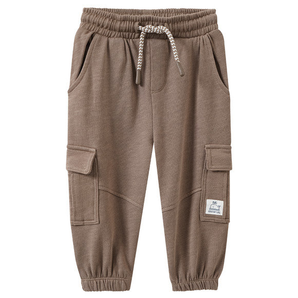Baby Jogginghose mit Cargotaschen hellbraun