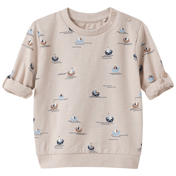 Baby Langarmshirt mit Schiff-Motiven