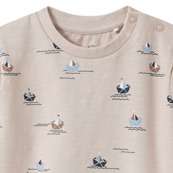 Baby Langarmshirt mit Schiff-Motiven