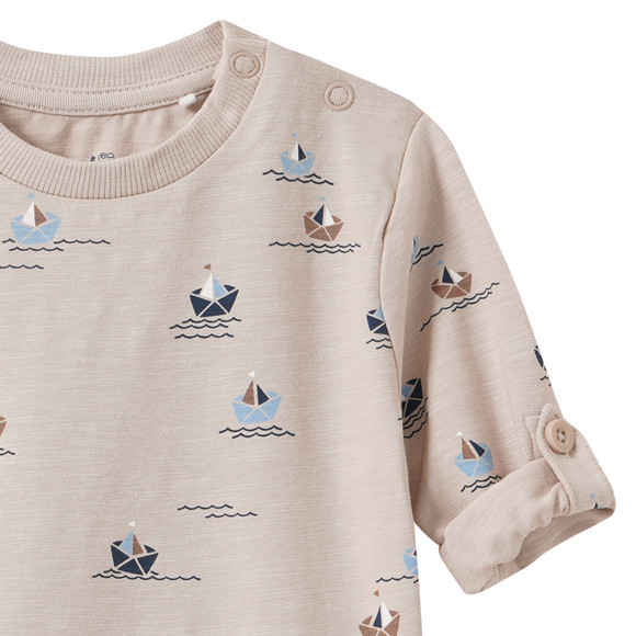Baby Langarmshirt mit Schiff-Motiven
