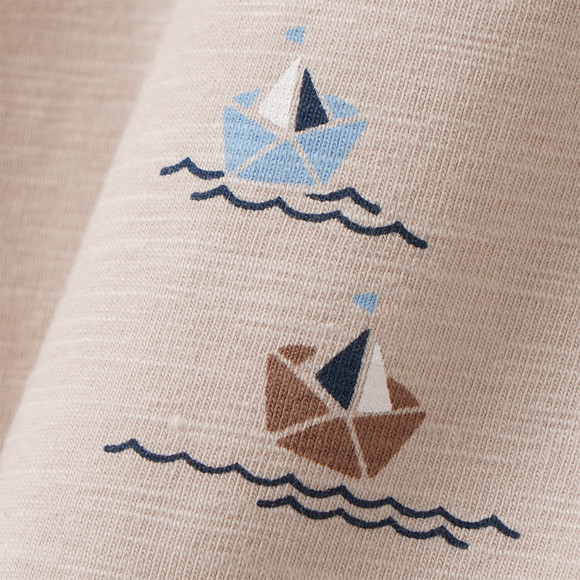 Baby Langarmshirt mit Schiff-Motiven