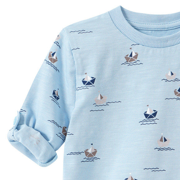 Baby Langarmshirt mit Meeres-Motiven
