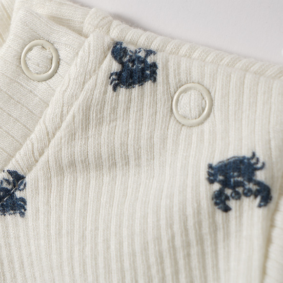 Baby Langarmshirt mit Krabben-Allover